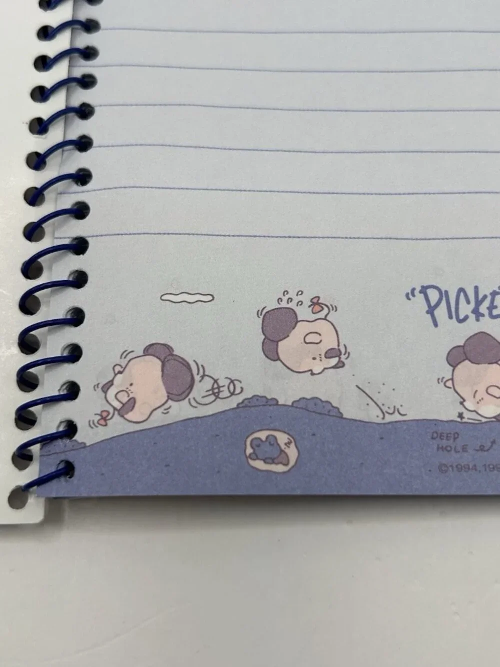 Sanrio 1995 Picke Bicke Spiral Notepad 33 Sheets Vintage Pickebicke Puff Bird